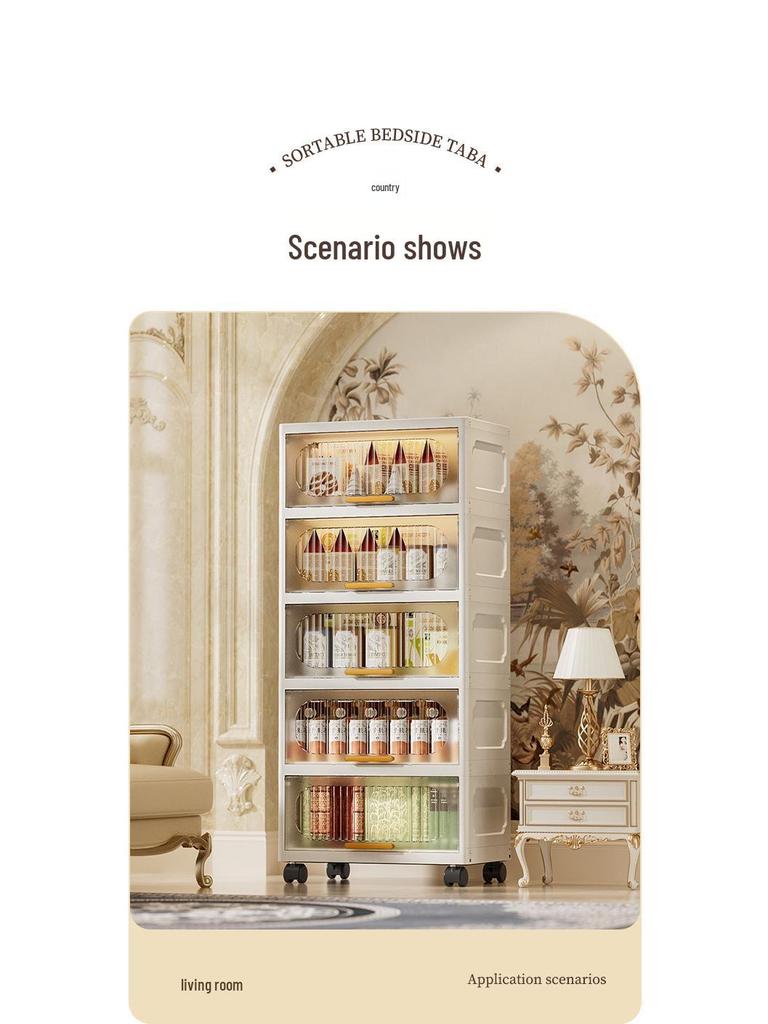 Multi-Layer Plastic Storage Cabinet for Children's Clothes, Snacks, Toys, Bedroom, Wardrobe, and Medicine.