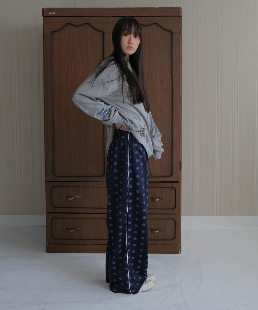 Baniswimeonteu Dot Banding Pants_Navy