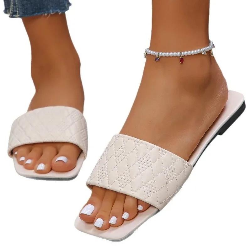 2025 Summer Slippers for Women Wear New Fashionable Women's Shoes Home Slippers Outdoor Beach Sandals Zapatos De Mujer