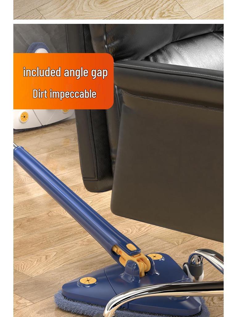 Mop Imitatie Mop cu Stoarcere Manuala cu Spalare Hands-Free, Design Triangular Nou pentru Curatenie Usoara in Casa