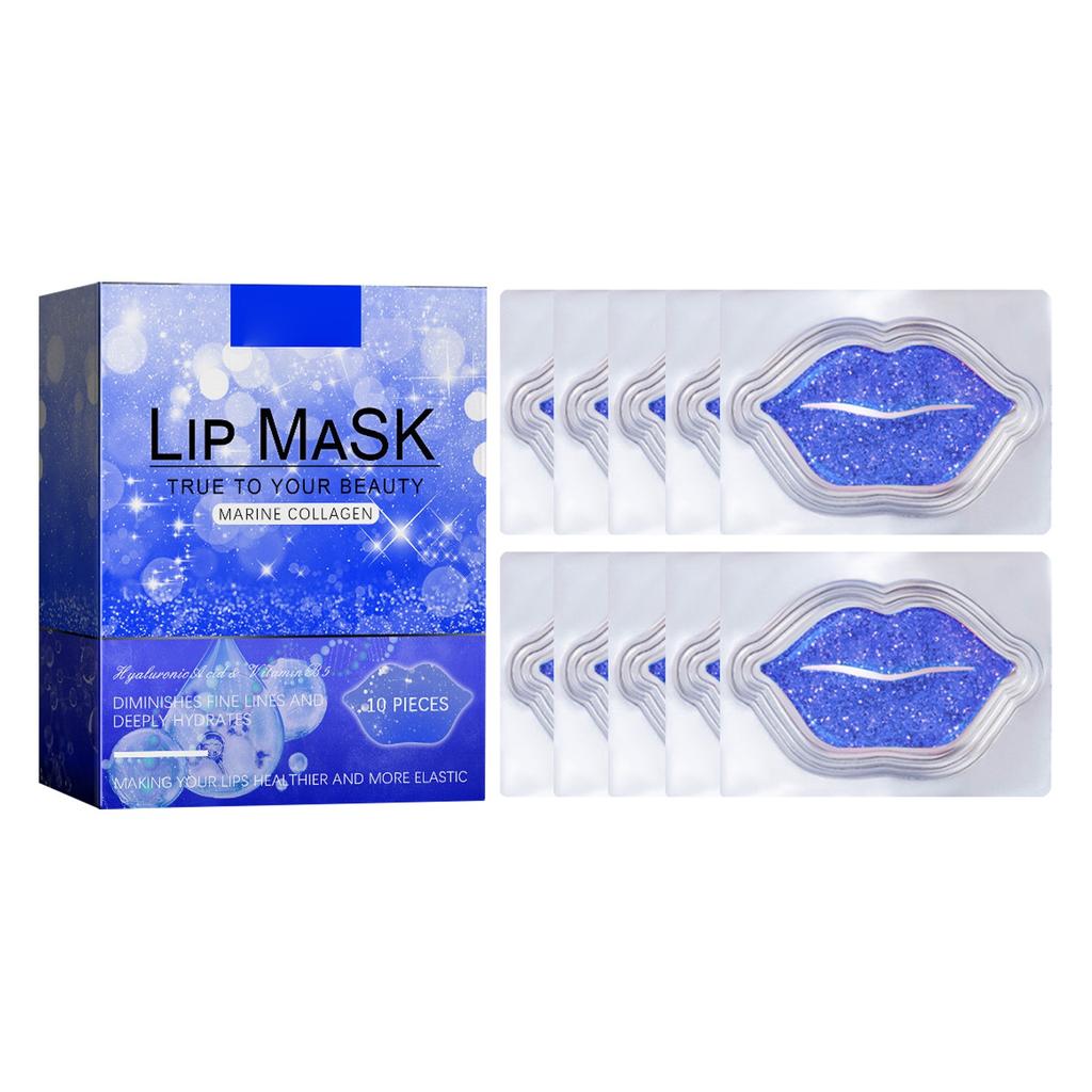 Kollagen-Lippenmaske, feuchtigkeitsspendende Lippenmaske, Peeling abgestorbener Haut, Lippenfalten, Lippenmaskenpflaster, 10 ml