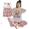 Korean Style Plaid Silk Pajama Set for Women - Long-Sleeved Spring & Autumn Homewear