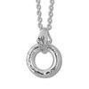 [Aloha lokahi] Hawaiianischer Schmuck Halskette, Chirurgenstahl Ring, Schriftrolle Design, Edelstahl Silber Kabelkette (2 mm Breite), 45 cm