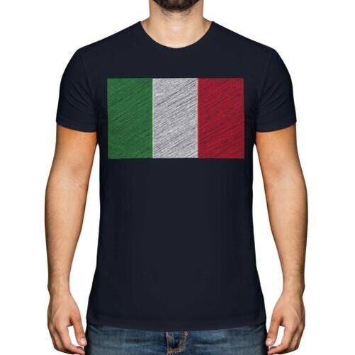 Italy Scribble Flag Men's T-Shirt Gift Italy Italian