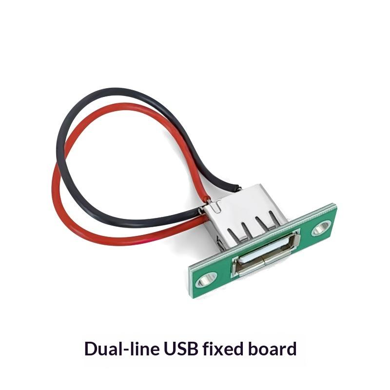 USB-разъем для зарядки и передачи данных, гнездо, 2/4 pin, с кабелем, панельный разъем питания, универсальный интерфейс преобразования для DIY