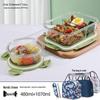 UOSO Microwave-Safe Glass Lunch Box