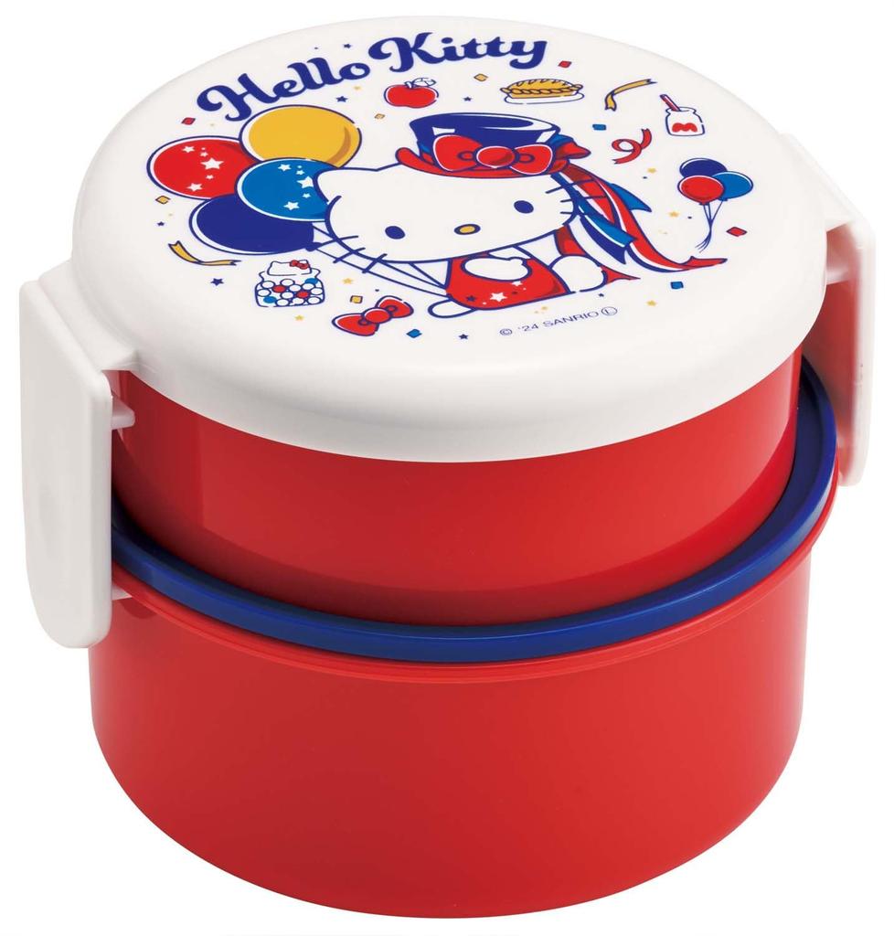 Skater Bento Rice Ball Made in Sanrio Hello Always by Your Box, 500ml, Two-Tier, Round, Case, Antibacterial, Japan, Kitty, Side, ONWR1AG-A