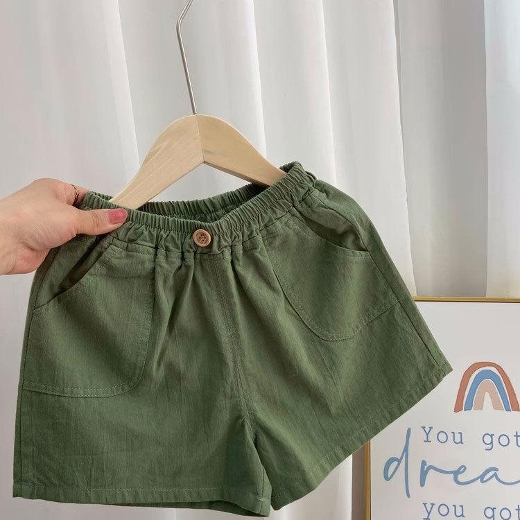 Children's Lightweight Summer Shorts: Boys' Casual Pants, Baby Cotton-Linen Breathable Outerwear Pants