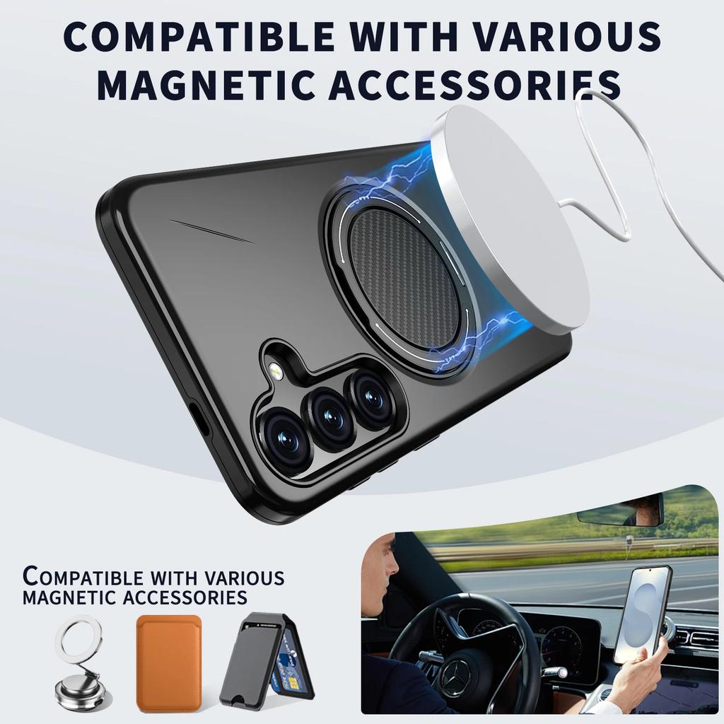 Coque Case for Samsung Galaxy S25 FE A17 5G S24 Ultra S23 Plus A56 A36 A55 A35 A15 A16 A14 A26 Shockproof Magnetic Ring Holder