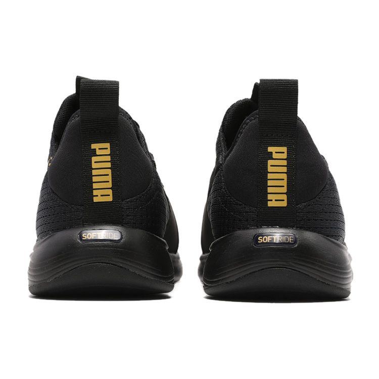 Puma Softride Vital Repel Black Team Gold Women Sneakers 194357-02