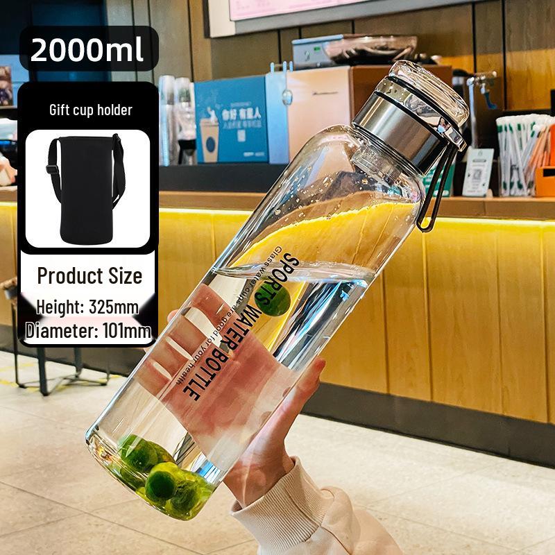 Durable High Borosilicate Glass Water Bottle with Tea Infuser – Large Capacity, Drop-Proof, High-Temperature Resistant