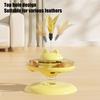 Turntable Funny Cat Toy with Dispenser Silent Smooth Built-in Food Track Anti-slip Base Cat Exercise Toy
