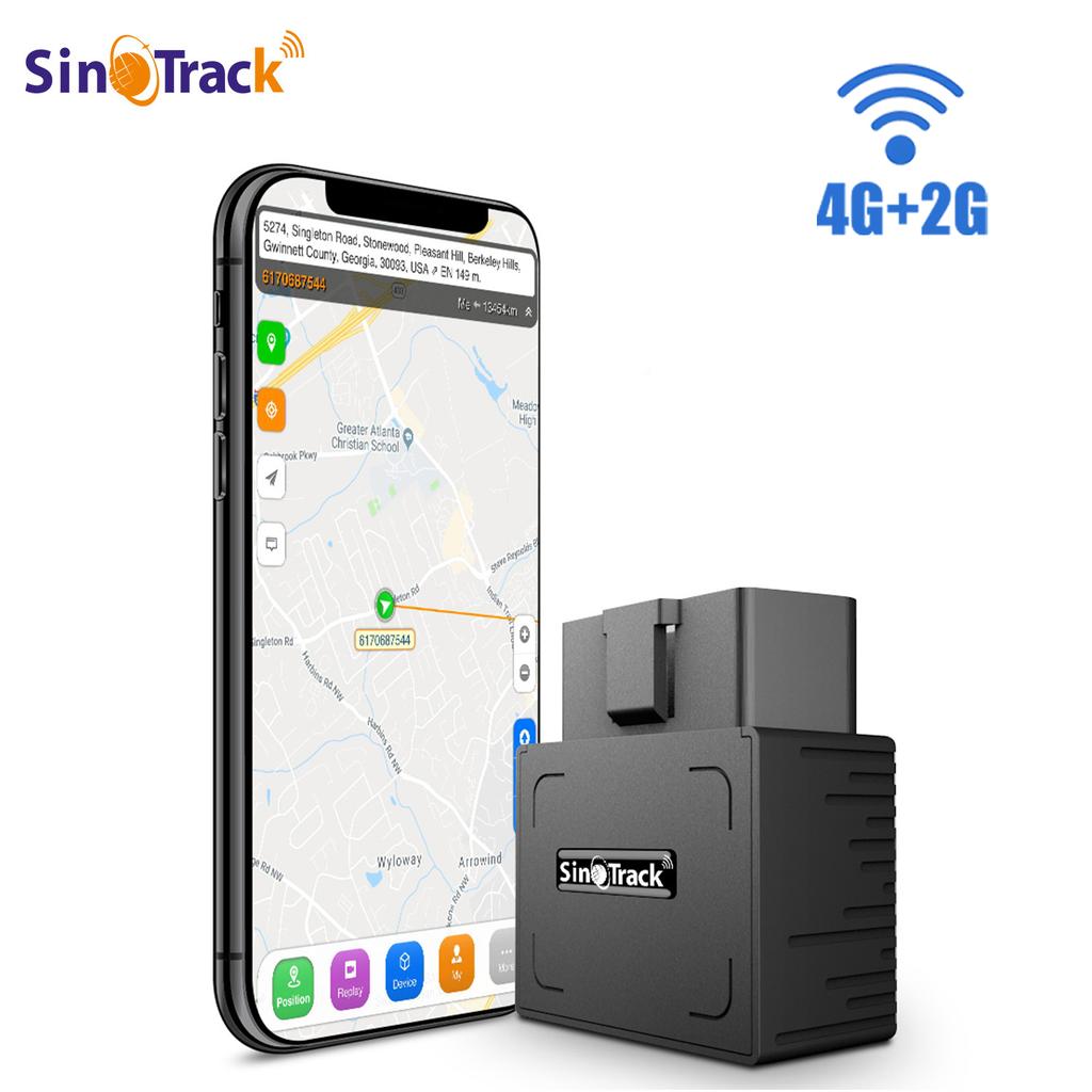 SinoTrack 4G Mini OBD II GPS Tracker ST-902L Built-in Battery 16PIN Car Vehicle Real-Time Tracking Device Online Software
