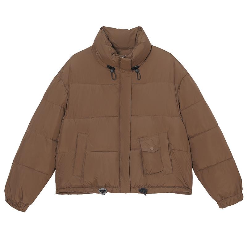 Cotton Winter 2025 new stand-up collar loose warm padded jacket short cotton jacket women's bread jacket Korean version of cotton clothes