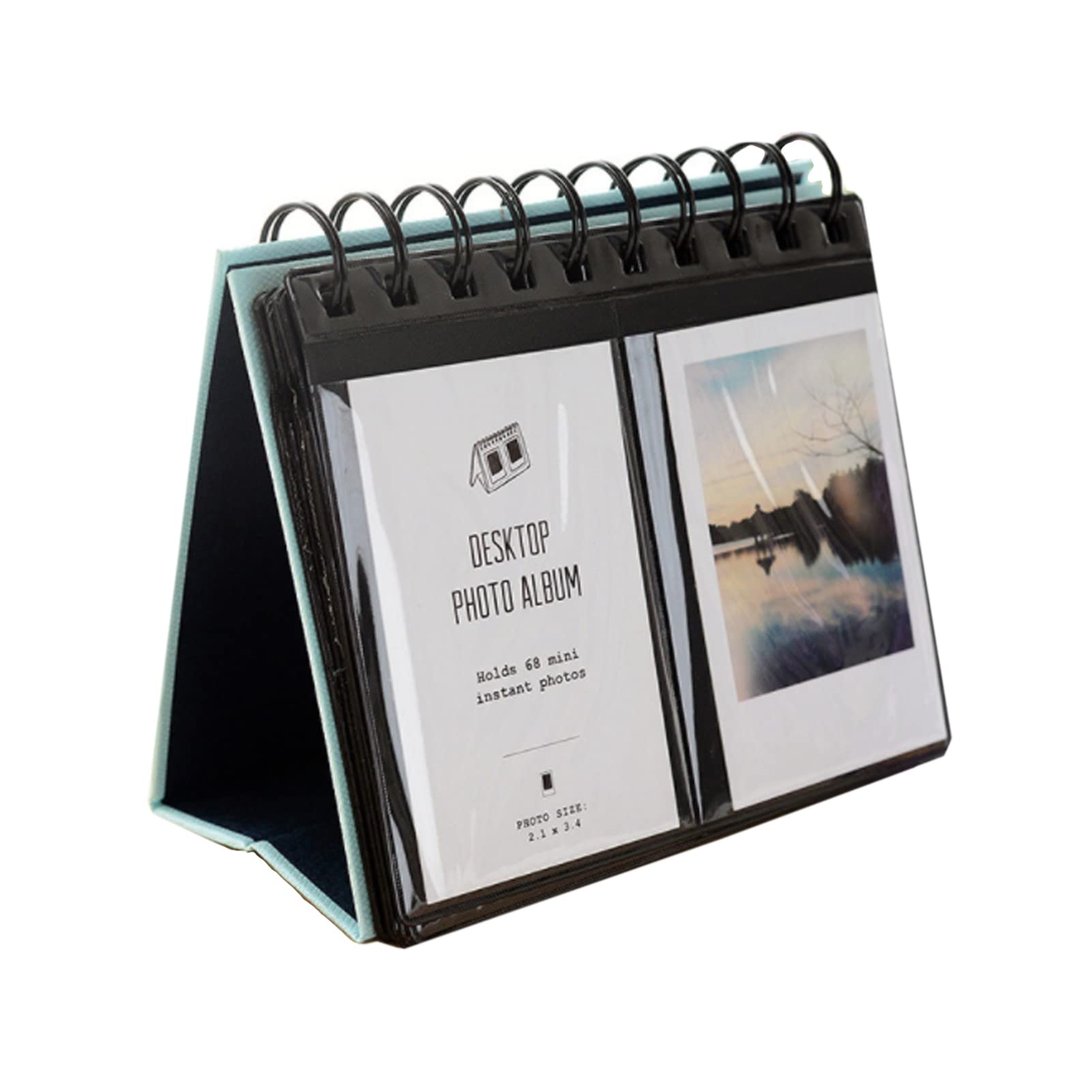 

Альбом для FUJIFILM Настольный карманный альбом Мини-альбом 3 дюйма 68 листов Небесно-голубой Darkhorse.Inc Cheki -