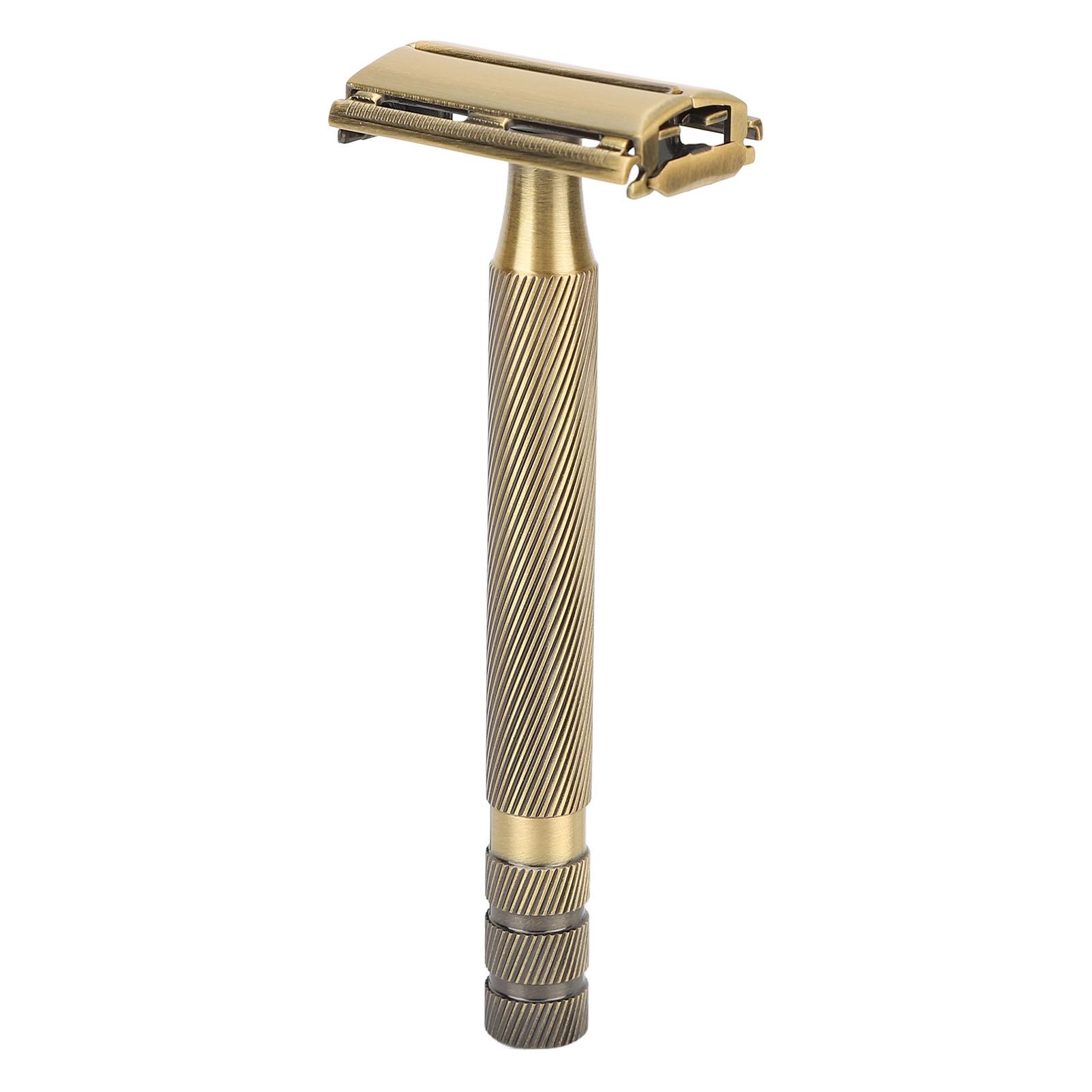 

Ручка для бритья, безопасная многоразовая ручка для бритвы из сплава металла для мужчин, парикмахерская