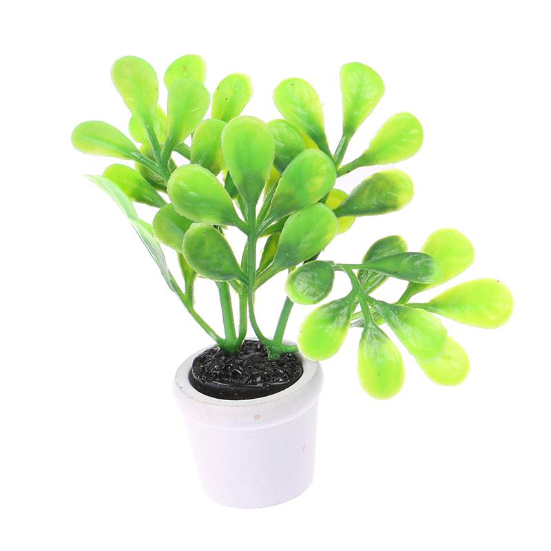 1:12 Doll House Mini Potted Small Green Plant Decoration Ornaments