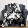 Gaga Print Flannel Blanket High Quality Warm Comfortable Cover for All Seasons Perfect for Gifts Home Decor