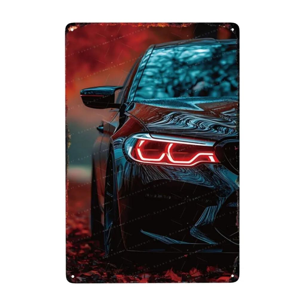 Metal Interior Sports Car Nameplate 20x30cm