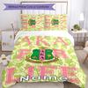 3pcs Custom Name Alpha Kappa Alpha logo Bedding Set Duvet Cover Closure Includes 1 Duvet Cover & 2 Pillowcases for All Seasons Bedroom Decor