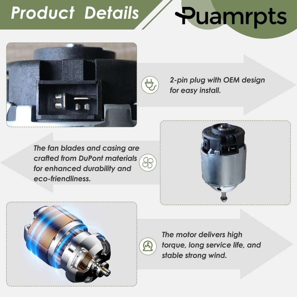 PUAMRPTS AC Heater Blower Motor - For Subaru Vehicles - Impreza 2002 2003 2004 2005 2006 2007, Replaces # PM4114