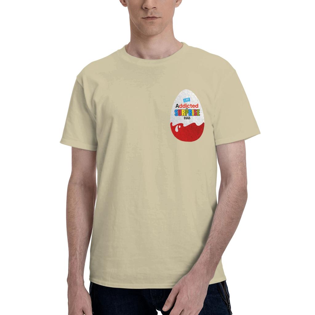Surprise Unisexs T Shirts Kinder Egg Funny Tees Short Sleeve Crew Neck Cotton Adult Clothing Tshirt
