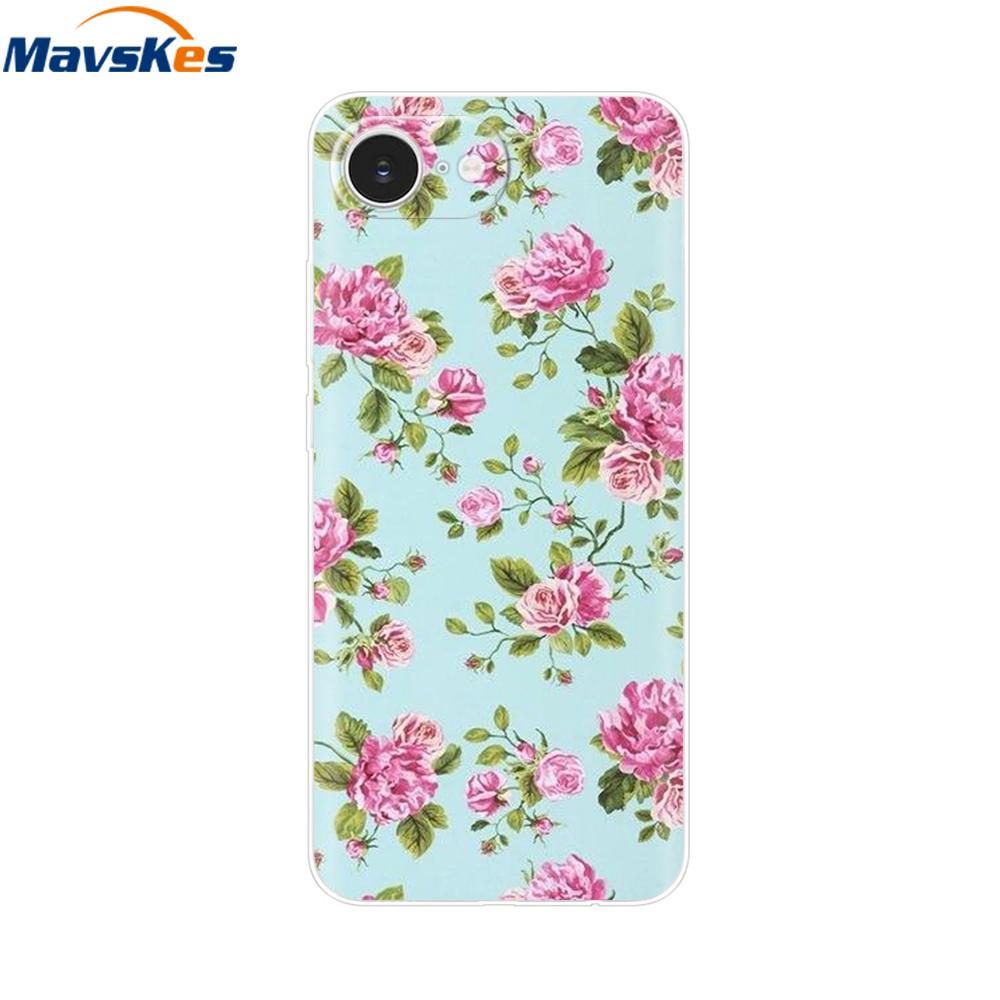 For iPhone 16e Case For Apple iPhone 16e Case Luxury Clear Painted Cover Case For iPhone 16e 16 E Coque Protective Cover Fundas