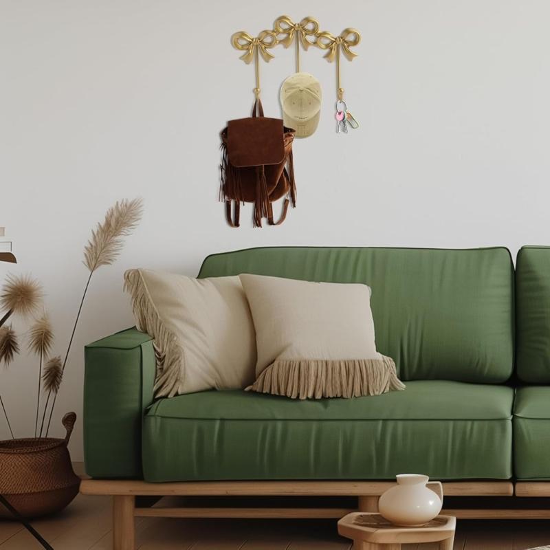 Antiker Metall-Schleifenform-Haken Einfache Wandmontage Stabile Badezimmer-Eingangsbereich-Organizer