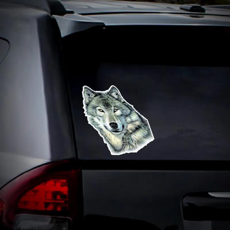 Car Stickers Wolf Vinyl Detachable Waterproof Outdoor Car Bumper Window Notebook Computer Decoration Car Accessories JM88
