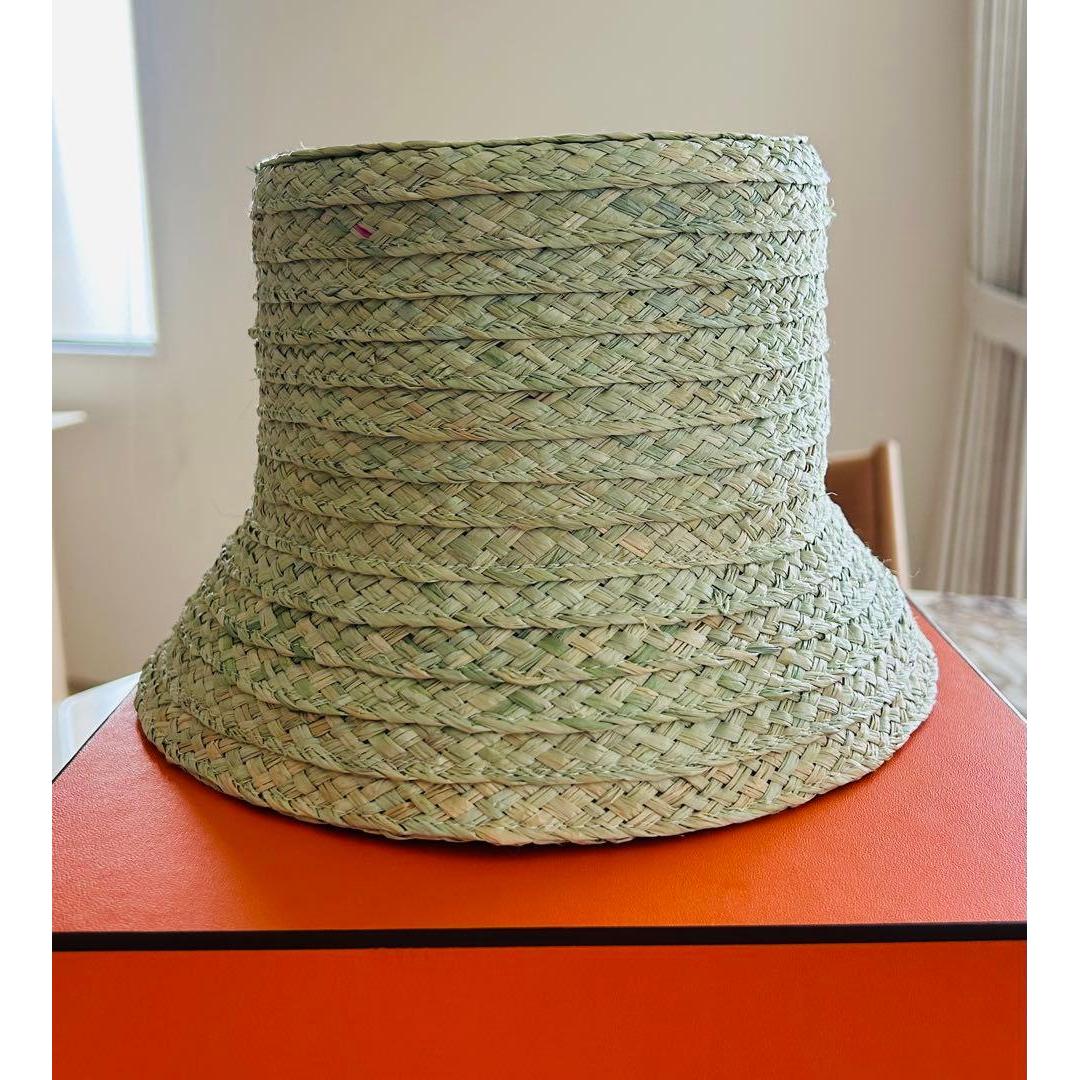 Used KIJIMA TAKAYUKI raffia bucket hat