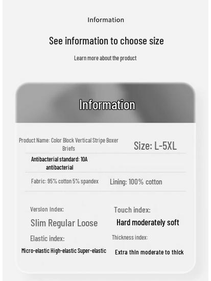 Mao Ren Men's 10A Antibacterial Breathable Cotton Boxer Briefs