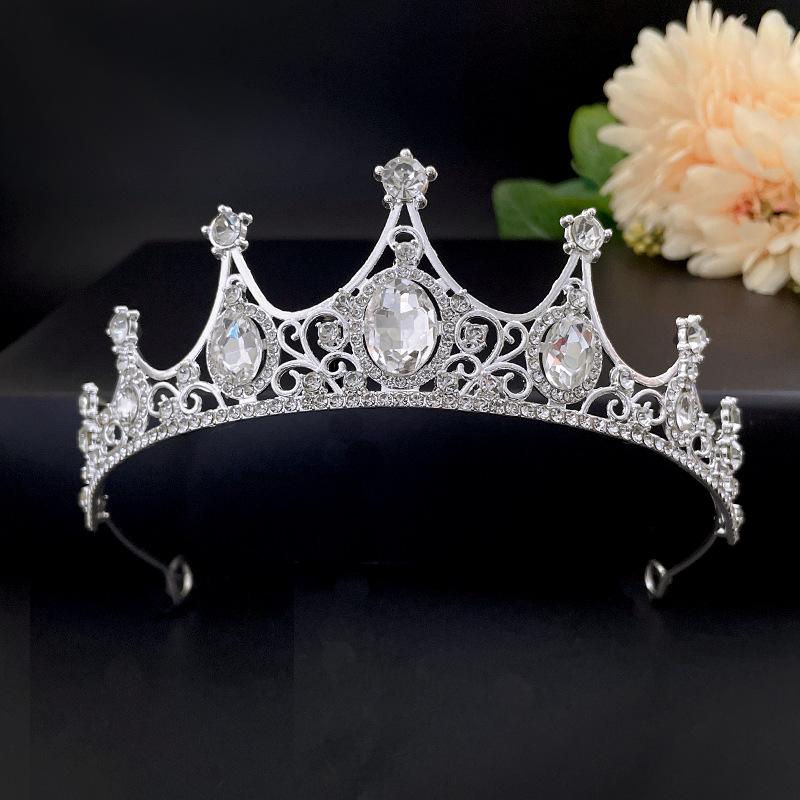 

Щедрая Свадебная Корона Изысканные Стразы Роскошная Корона Повязка на Голову Свадебное Платье Аксессуары Свадебное Украшение для Головы