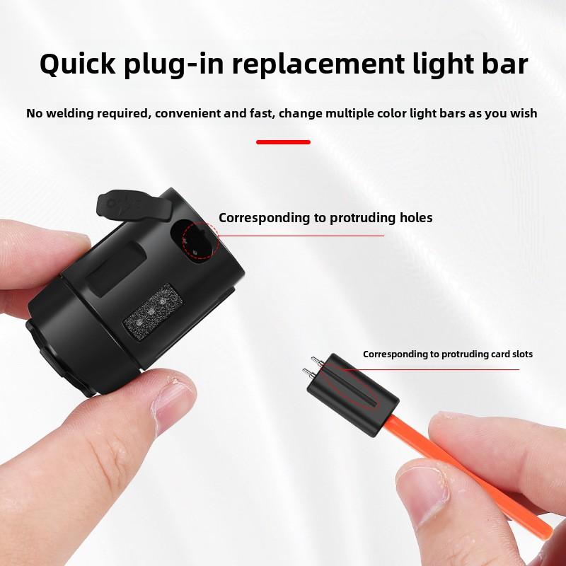 Cycling shape taillights, bicycle running water plug-in lights cycling safety indicators mountain bike riding equipment