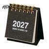 Tragbarer Desktop-Schmuck Mini-Schreibtischkalender 2026-2027 Okt 2026 bis Dez 2027 Stehender Aufklappbarer Kleiner Monatsplaner mit Dickem Papierkalender