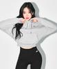 W Silver B Crop Hoodie [Melange Grey]