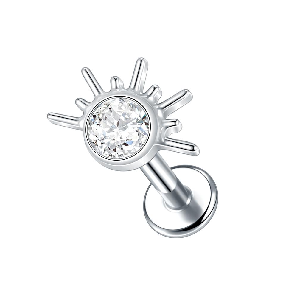 1Pc/5Pcs Titanium Star Ear Tragus Cartilage Helix Daith Piercing Lip Stud Earrings for Women Internal Thread Body Piercing 16G