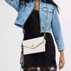 Coach Essential 27 Logo Chain Shoulder Strap Leather Crossbody Clutch Bag Large Women Handbags Brass Chalk CR633-B4HA