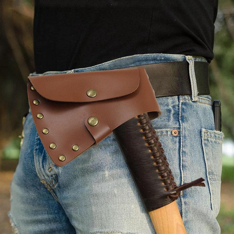 Axtscheide für CASE Beil für Kopfschutz, Axtschutz Camping Klingenabdeckung Praktische Axt für Kopf PU-Leder für Profi