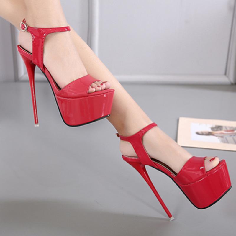 Plus Size Strap Sandals: Sky-High Femboy Heels, Size 46, Waterproof Platform, Erotic Wear
