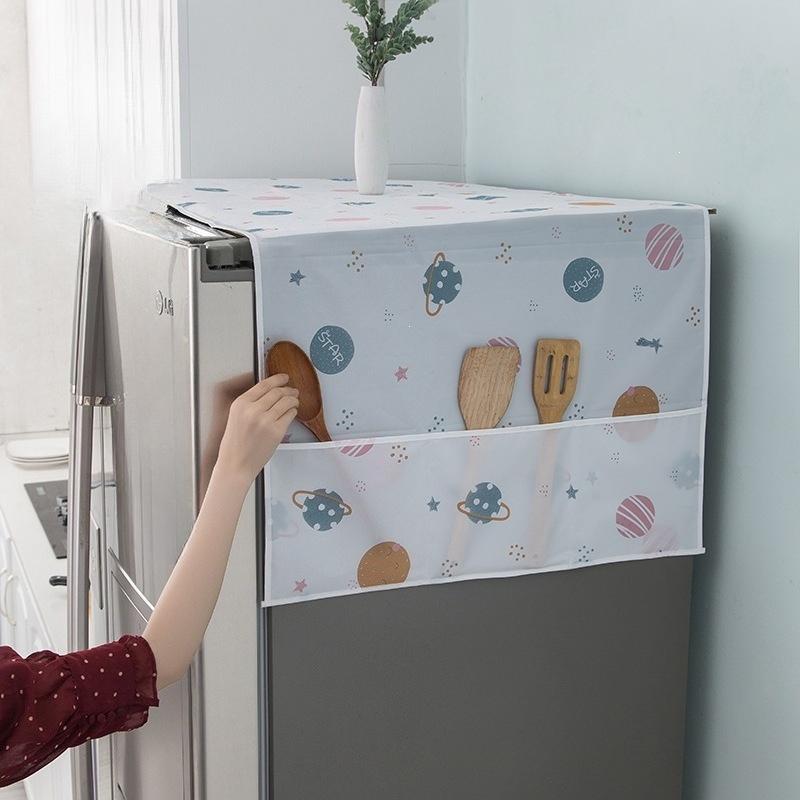 Refrigerator Washing Machine Cover Cloth Dust Proof Oil Proof Household Storage Refrigerator Cover Towel