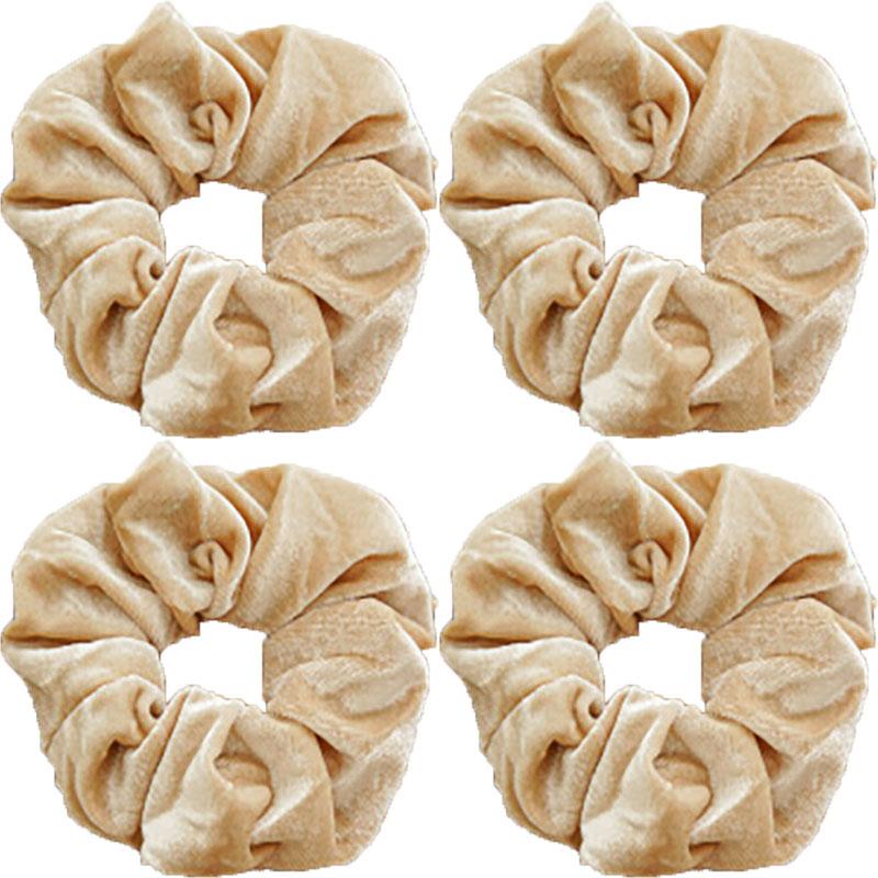 Koreanischer Samt Scrunchie Gummi Elastische Haarbänder Damen Einfarbig Stirnband Pferdeschwanzhalter Bänder Seil Mädchen Haaraccessoires