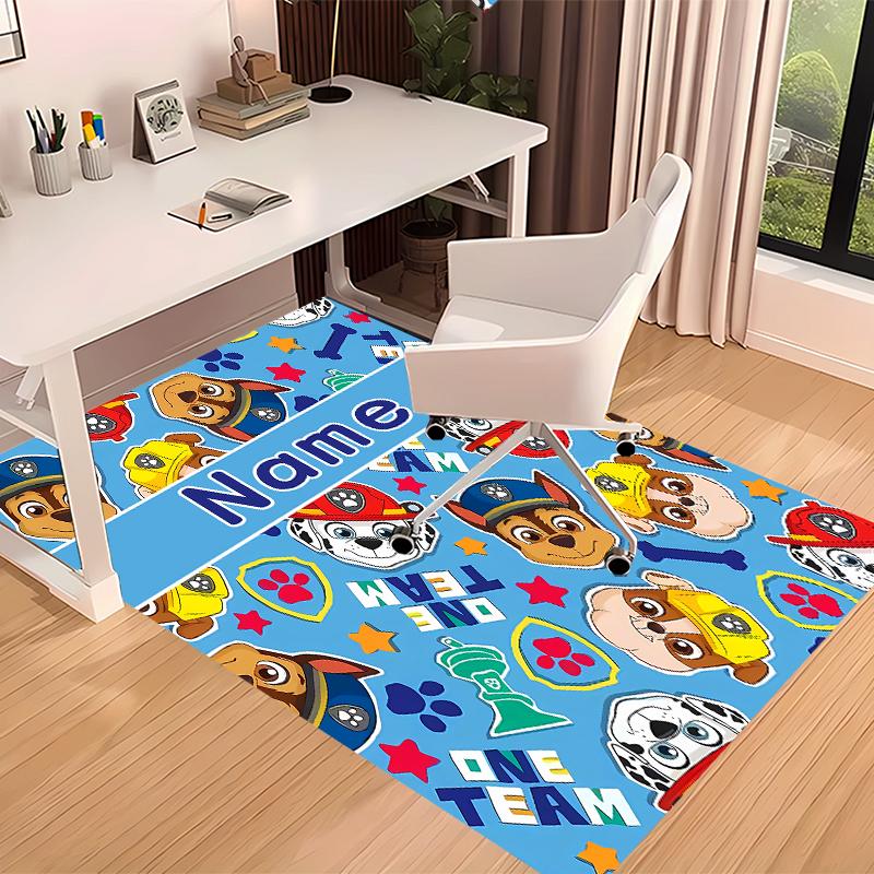Custom personalization Paw Patrol Print Area Rug - Soft, Washable Non-Slip Indoor Mat,Living Room,Home&Office Decorative Rug