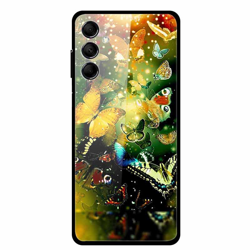 Kreative Landschaft Tierkunst Gehärtetes Glas Hülle für Samsung M14 5G