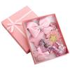 10PCS/Set Cloth Art Hair Ties Hair Clips Headband Girls Kids Hair Accessories Gift Box HairPin Set Baby Cartoon Headwear