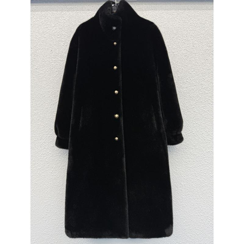 Haining Fur Fur Integrated Coat Women's Autumn and Winter New Fashion White with Extended Thickened Warm Top