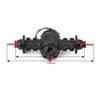 TRZX Metall Vorder- und Hinterachse mit Durchgangsachse Aufrüstteile für Tamiya 1/14 RC Sattelzug Zugmaschinen (Hinterachse)