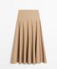 Masimodutti Yoke Detail Flounced Midi Skirt