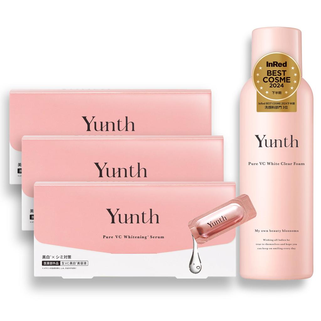 Yunth Vitamin C Supply 150mL Fresh VC White Clear Bonus Set Pore Face Serum, 84-Day + Foam, (Facial Cleanser, Cosmetics, Skincare, Cleansing, Beauty,