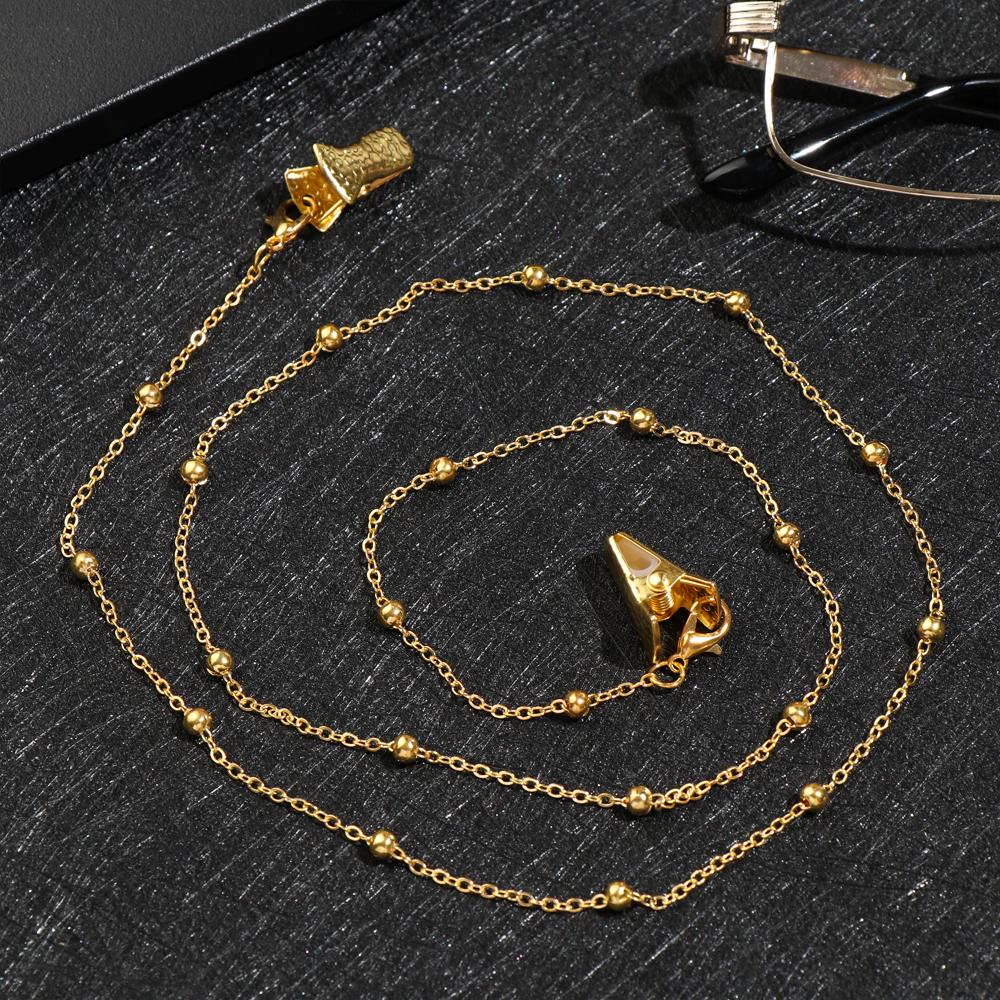 Women Men Mask Holder Beaded Metal Ear Saver Holder Mask Lanyards Necklace Strap Glasses Chain