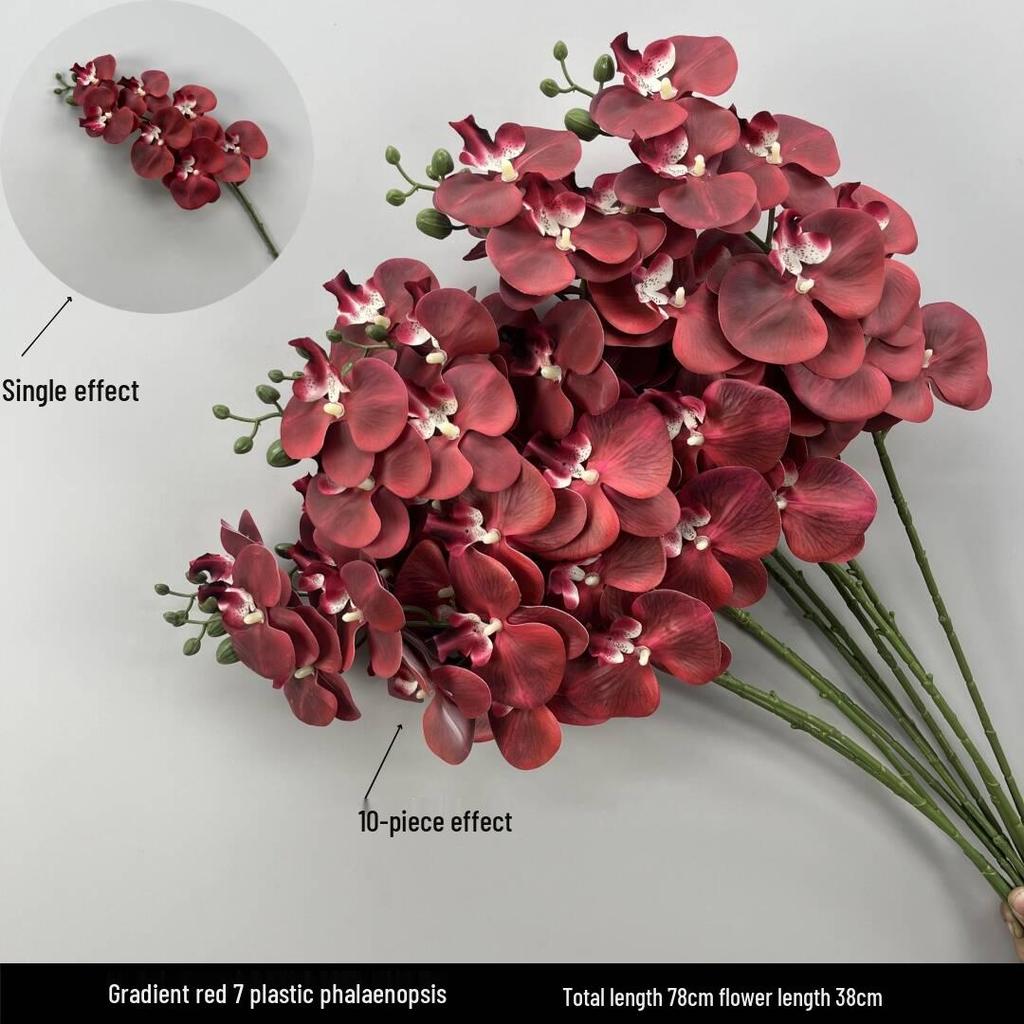 Elegant Artificial Phalaenopsis Floral Arrangement for Living Room, Wedding Décor, or Table Centerpiece.
